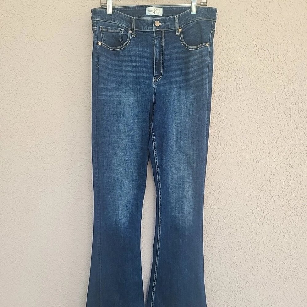 BKE Men's Parker Dark Blue High Rise Bootcut Denim Jeans Sz 32x37.5